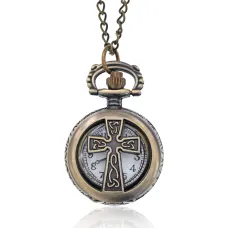 Открывающиеся часы - кулон с цепочкой Кельтский крест WA092