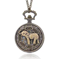 Открывающиеся часы - кулон с цепочкой Слон WA094