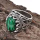 Кольцо с камнем Малахит, размер 11 KL171-02