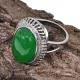 Кольцо с камнем Нефрит, размер 8 KL173