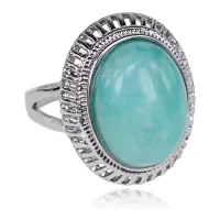 Кольцо с камнем Амазонит, размер 8 KL175