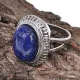 Кольцо с камнем Лазурит, размер 8 KL177