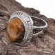 Кольцо с камнем Тигровый глаз, размер 8 KL178