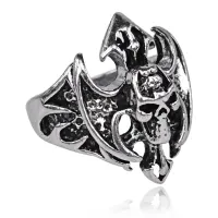 Безразмерное кольцо Череп, размер 10 KL187