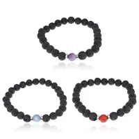 Браслет из натурального камня Лава, 8мм, в ассортименте BJBS-279