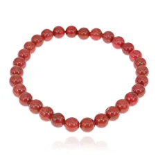 Браслет из натурального камня Красная яшма, 6мм BJBS-286
