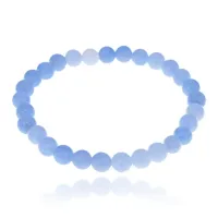 Браслет из натурального камня Нефрит, 6мм, цвет аквамарин BJBS-293