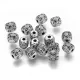 Бусина металлическая 6х6мм, отверстие 1,6мм, цвет серебр. FBM2001-S