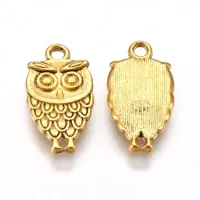 Подвеска для бижутерии Сова 18х10мм, цвет золот. FP2048-G