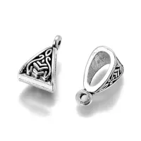 Бейл для бижутерии 15х10х7мм, цвет серебр. FL2007-S