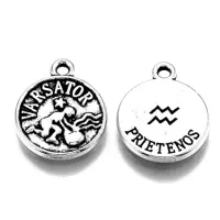 Подвеска для бижутерии Водолей 14,5х12мм, цвет серебр. FP2050-S-07