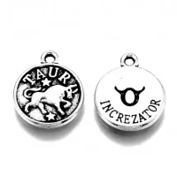 Подвеска для бижутерии Телец 14,5х12мм, цвет серебр. FP2050-S-09