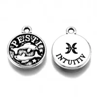 Подвеска для бижутерии Рыбы 14,5х12мм, цвет серебр. FP2050-S-10