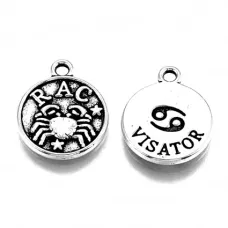 Подвеска для бижутерии Рак 14,5х12мм, цвет серебр. FP2050-S-11