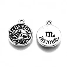 Подвеска для бижутерии Скорпион 14,5х12мм, цвет серебр. FP2050-S-12