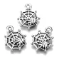 Подвеска для бижутерии Паук на паутине 17х14х2,5мм, цвет серебр. FP2069-S