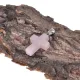 Крест из натурального камня Розовый кварц 26х18х6мм KR008-05