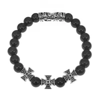 Браслет с молитвой Пр. Богородице о мечте, Синий авантюрин BSH-18-02