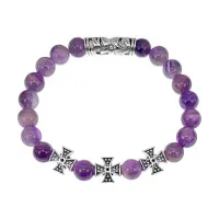 Браслет с Иисусовой молитвой, Аметист BSH-18-03