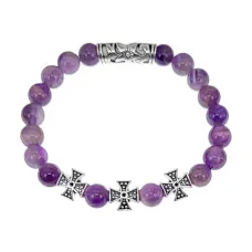 Браслет с Иисусовой молитвой, Аметист BSH-18-03