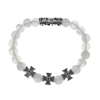 Браслет с молитвой Св. блж. Матроне Московской о помощи, Лунный камень BSH-18-11