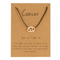 Браслет на черной нити Знаки Зодиака - Рак BS492-04