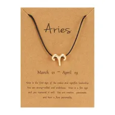 Браслет на черной нити Знаки Зодиака - Овен BS492-01