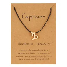 Браслет на черной нити Знаки Зодиака - Козерог BS492-10