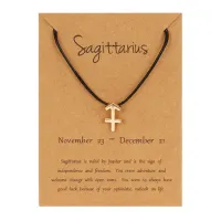 Браслет на черной нити Знаки Зодиака - Стрелец BS492-09