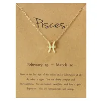 Кулон с цепочкой Знаки Зодиака - Рыбы BJK207-12