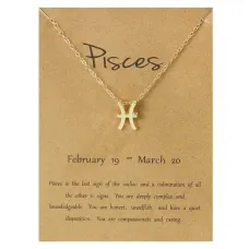 Кулон с цепочкой Знаки Зодиака - Рыбы BJK207-12