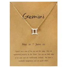 Кулон с цепочкой Знаки Зодиака - Близнецы BJK207-03