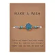 Плетёный браслет с друзами, цвет голубой BS496-01