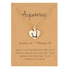 Кулон с цепочкой Сердце - Водолей BJK208-11