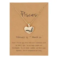 Кулон с цепочкой Сердце - Рыбы BJK208-12