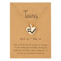 Кулон с цепочкой Сердце - Телец BJK208-02