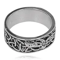 Кольцо Кельтский Ворон и Трикветр, размер 11 KL307-11