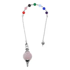 Маятник для биолокации 7 чакр, 27 см, нефрит BLK039-05