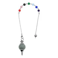 Маятник для биолокации 7 чакр, 27см, розовый кварц BLK039-06