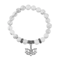 Браслет Лотос и Ом (гармония и развитие), Кахолонг BSP-16-30