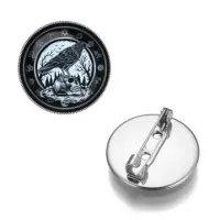 Значок Ворон на черепе ZNAS-0209