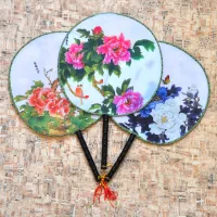 Веер-опахало разноцв. с кисточкой, 23х23см, цвет в ассорт. VR023MIX