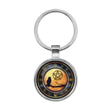 Брелок Сова и пентаграмма BKF0184