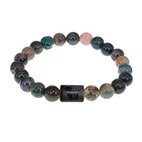 Браслет Овен (Шунгит) с нат.камнем Яшма 8мм BSZ06-01