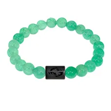 Браслет Рыбы (Шунгит) с нат.камнем Нефрит 8мм BSZ06-12