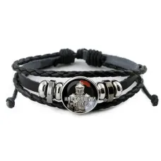Кожаный браслет Настоящий рыцарь BSK-0402