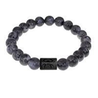 Браслет Рак (Шунгит) с нат.камнем Лабрадор 8мм BSZ06-16