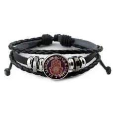 Кожаный браслет На защиту от порчи и сглаза BSK-0412