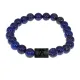Браслет Водолей (Шунгит) с нат.камнем Лазурит 8мм BSZ06-23