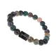 Браслет Овен (Шунгит) с нат.камнем Яшма 8мм BSZE06-01